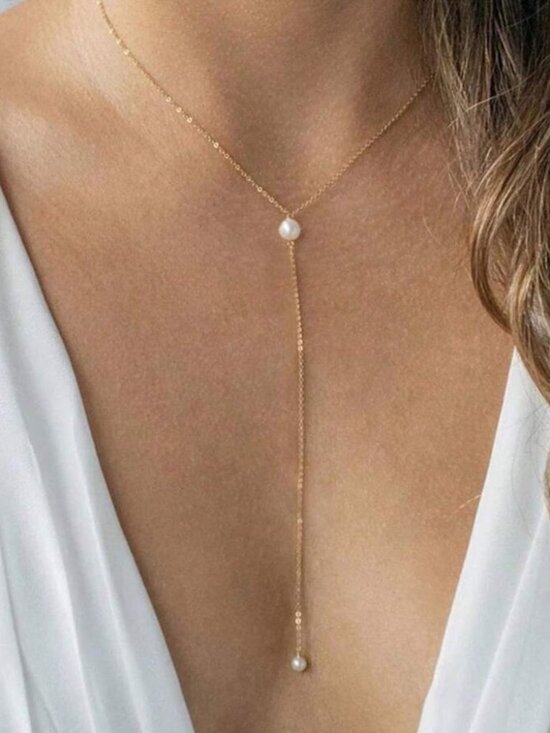 Anthropologie Jewelry - Y shape Pearl Accents necklaceN1021